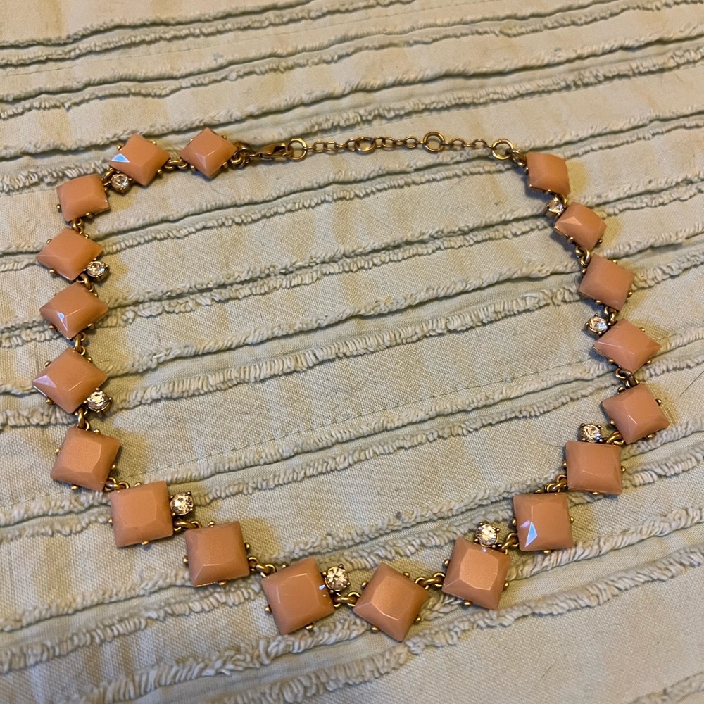 J. Crew pink and gold necklace